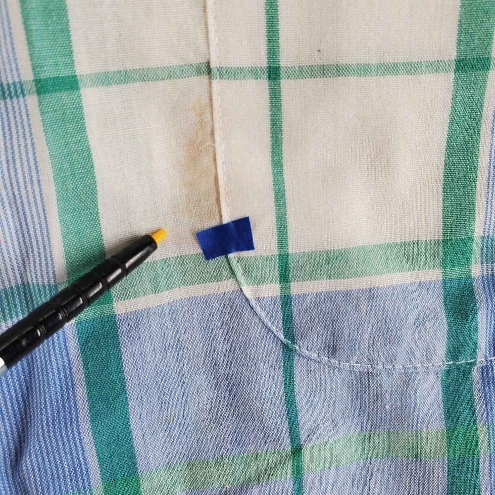 Vtg Levis Shirt Mens XL Tartan Plaid Button Down Blue White Colorgraphs 80s SS